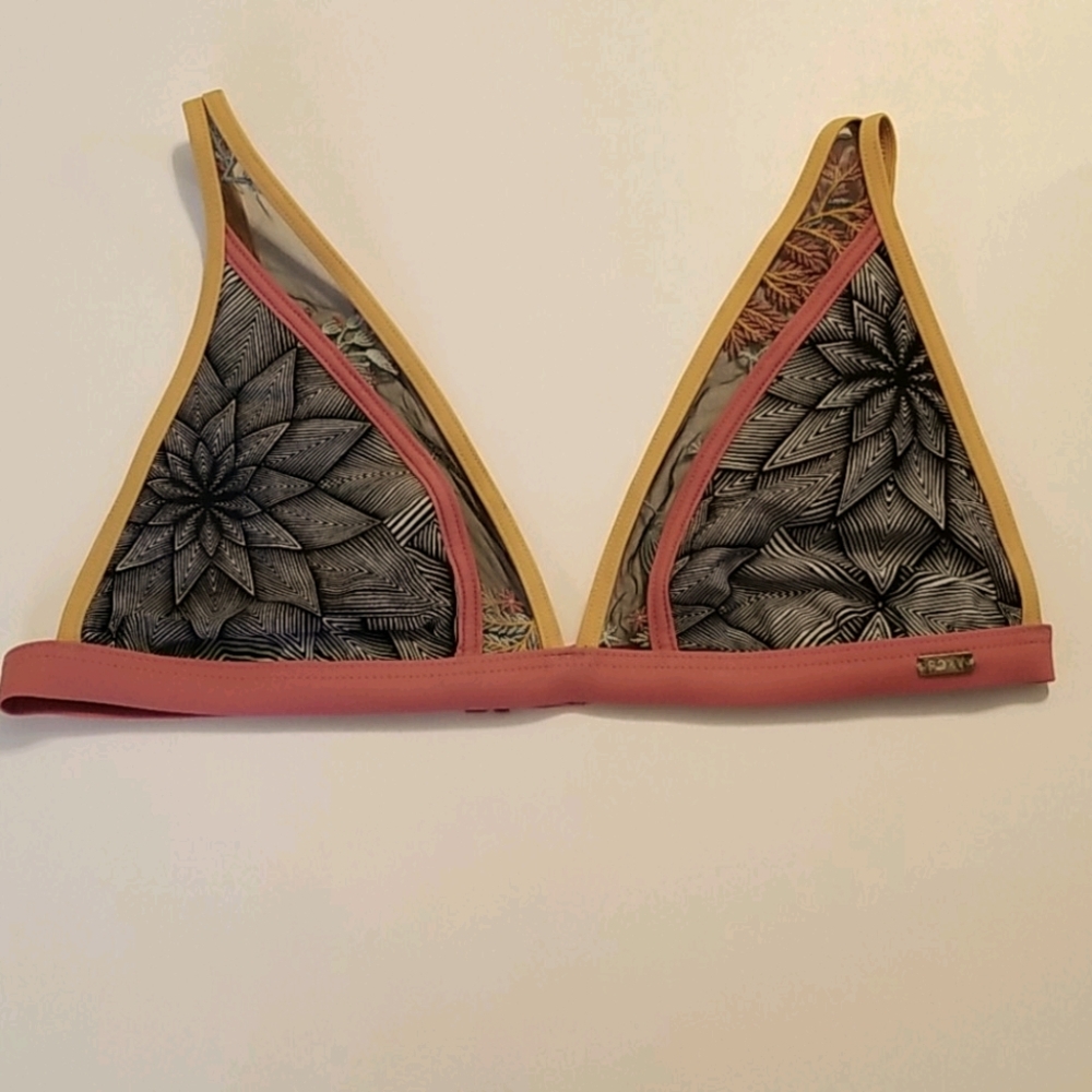Roxy Tropical Triangle Bikini Top Size M